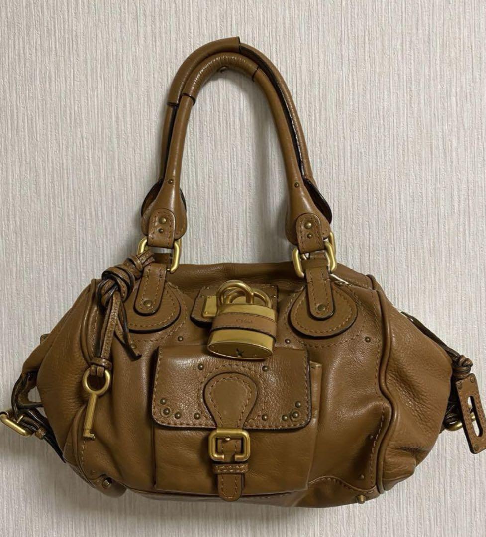 Chloe Paddington Leather Bag Handbag Brown w/Guaranteed w/dustbag